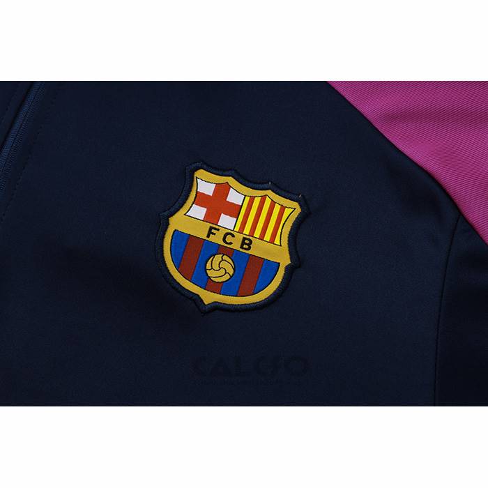 Tuta da Track di Felpa FC Barcellona Bambino 2025-2026 Nero Purpura